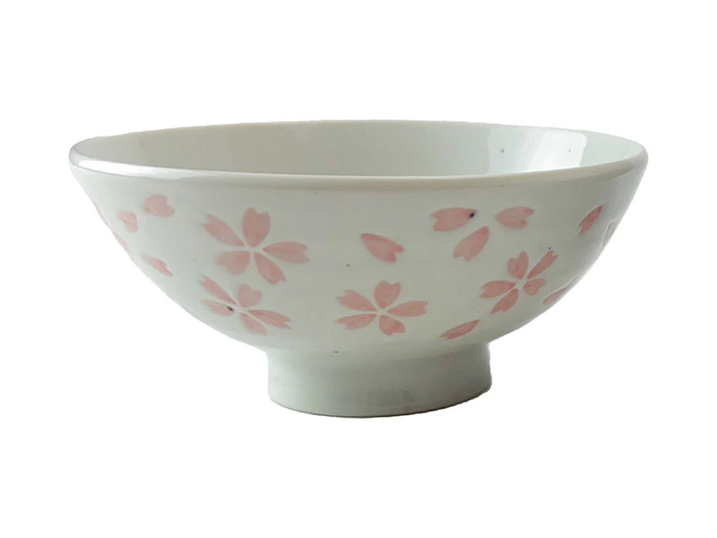 美濃焼　茶碗　桜吹雪　白　約１４．４ｃｍ